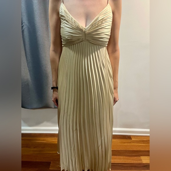 NWT! Abercrombie and Fitch Gisele Pleated Maxi Dress - Picture 3 of 12